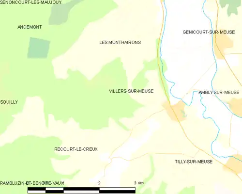 Detailkaart van de gemeente