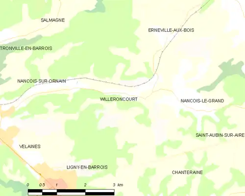 Detailkaart van de gemeente