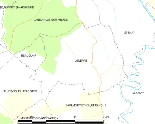 Detailkaart van de gemeente