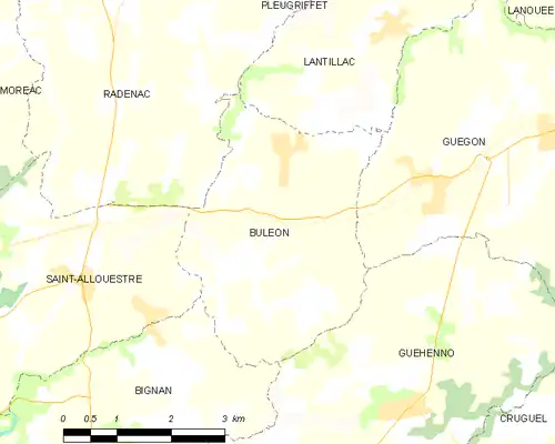 Detailkaart van de gemeente