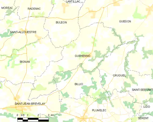 Detailkaart van de gemeente