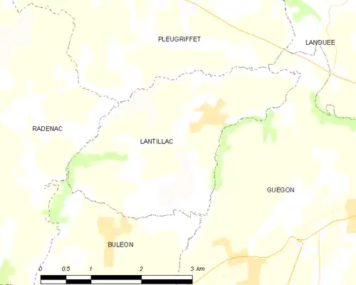 Detailkaart van de gemeente