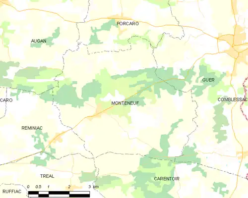 Detailkaart van de gemeente