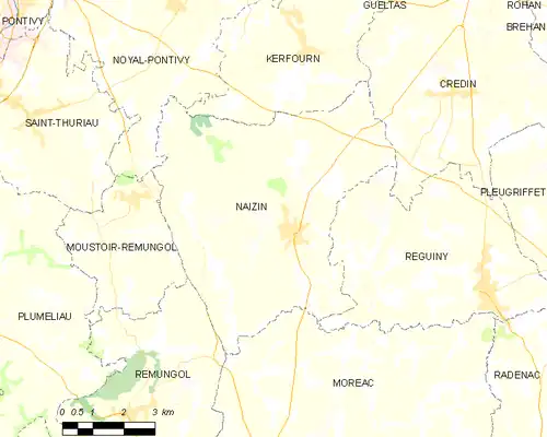 Detailkaart van de gemeente