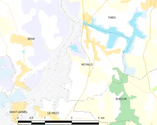 Detailkaart van de gemeente