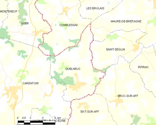 Detailkaart van de gemeente