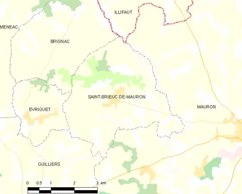 Detailkaart van de gemeente