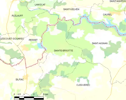 Detailkaart van de gemeente