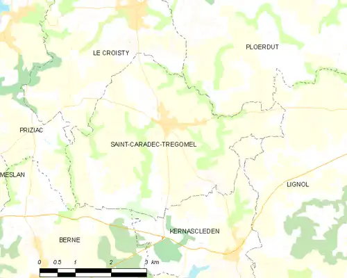 Detailkaart van de gemeente