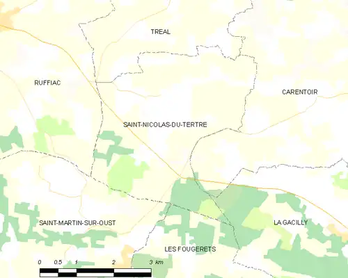 Detailkaart van de gemeente