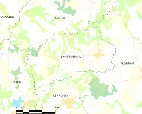 Detailkaart van de gemeente