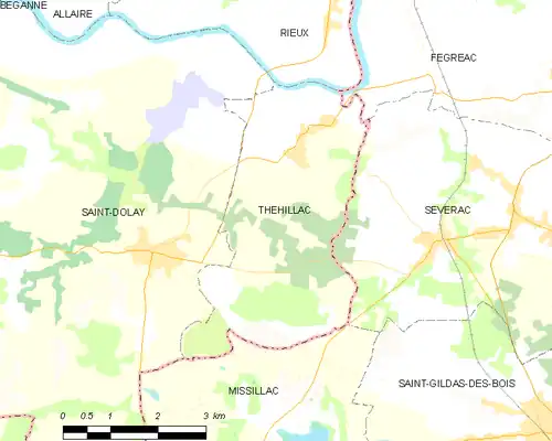 Detailkaart van de gemeente