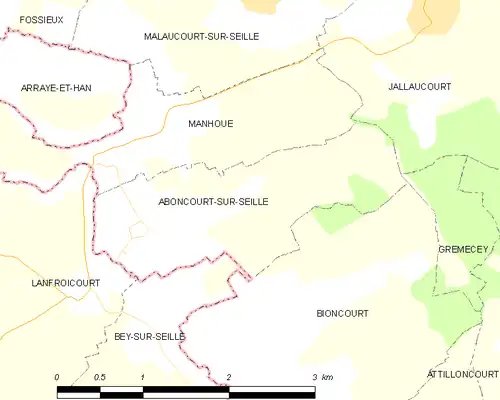 Detailkaart van de gemeente