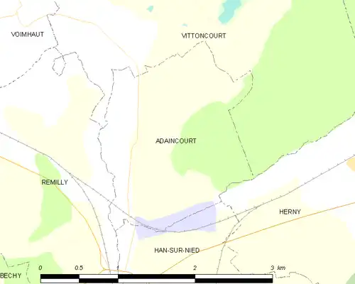 Detailkaart van de gemeente