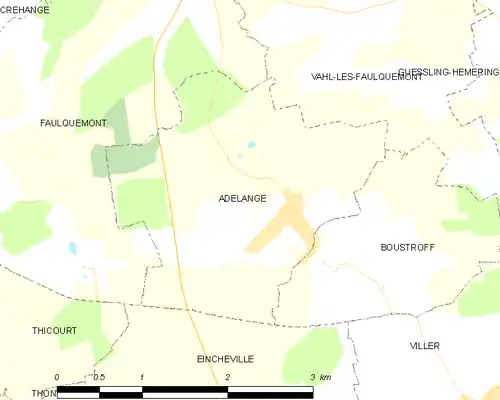 Detailkaart van de gemeente