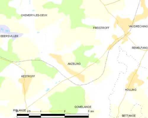 Detailkaart van de gemeente