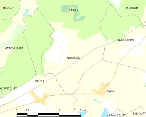 Detailkaart van de gemeente