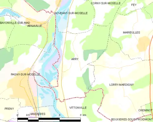 Detailkaart van de gemeente