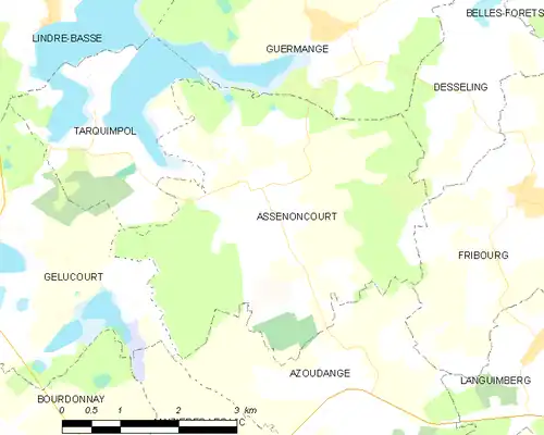 Detailkaart van de gemeente