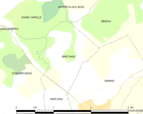 Detailkaart van de gemeente