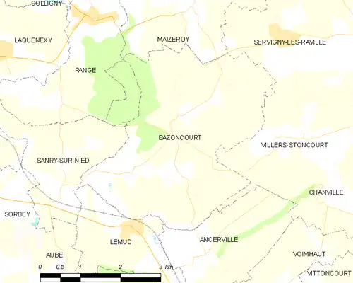 Detailkaart van de gemeente