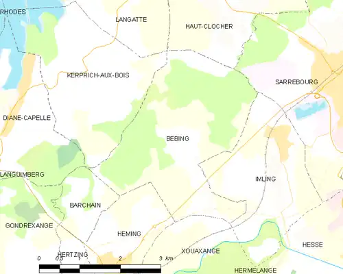 Detailkaart van de gemeente