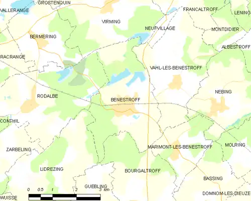 Detailkaart van de gemeente