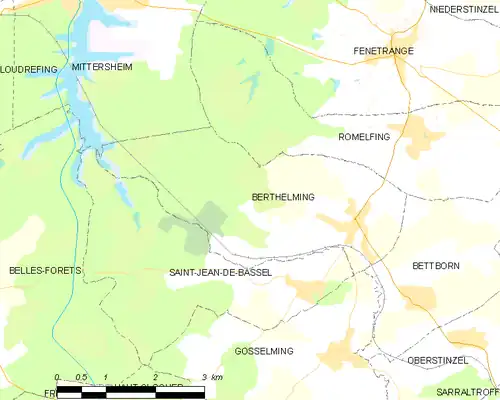 Detailkaart van de gemeente