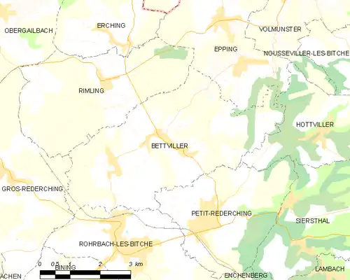 Detailkaart van de gemeente