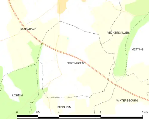 Detailkaart van de gemeente
