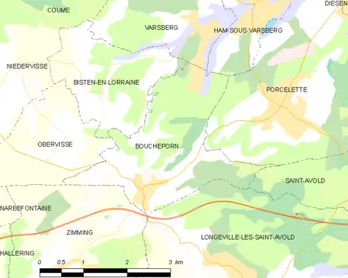 Detailkaart van de gemeente