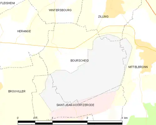 Detailkaart van de gemeente