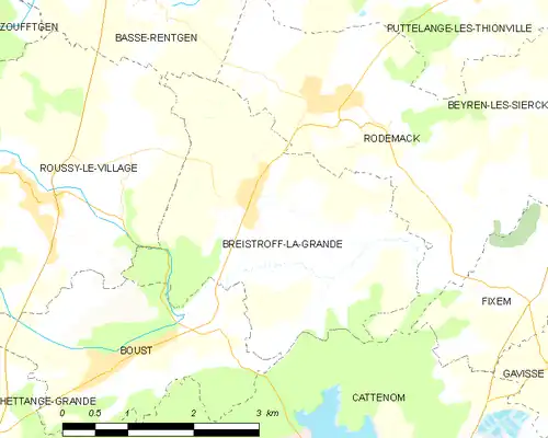 Detailkaart van de gemeente