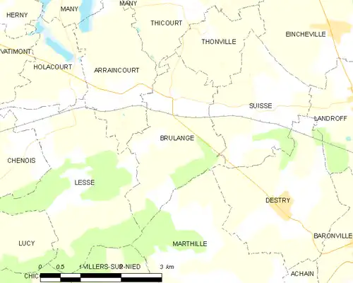 Detailkaart van de gemeente