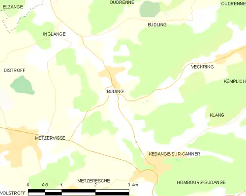 Detailkaart van de gemeente