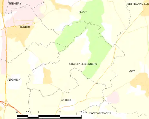 Detailkaart van de gemeente