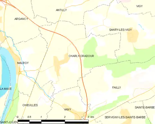 Detailkaart van de gemeente