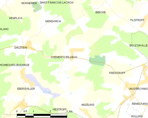 Detailkaart van de gemeente