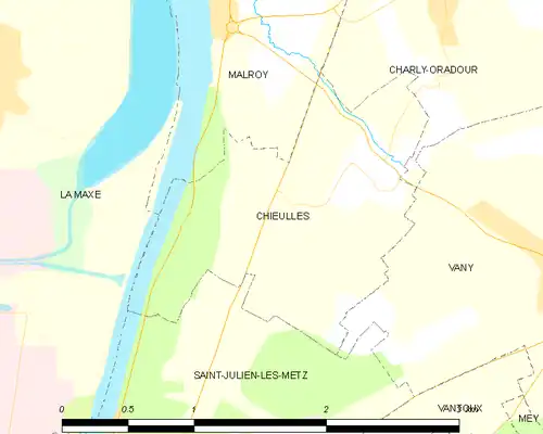 Detailkaart van de gemeente