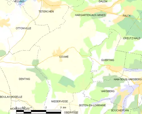 Detailkaart van de gemeente