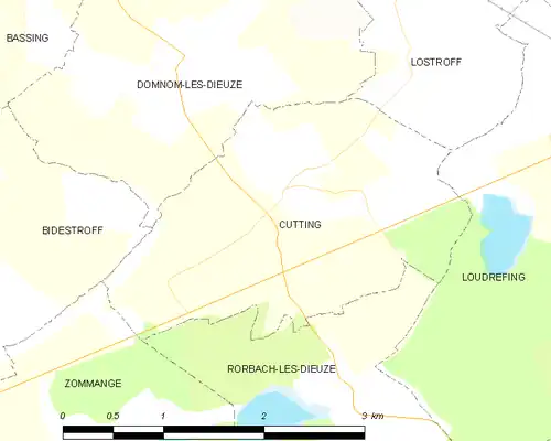 Detailkaart van de gemeente