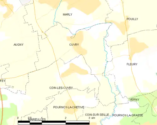Detailkaart van de gemeente