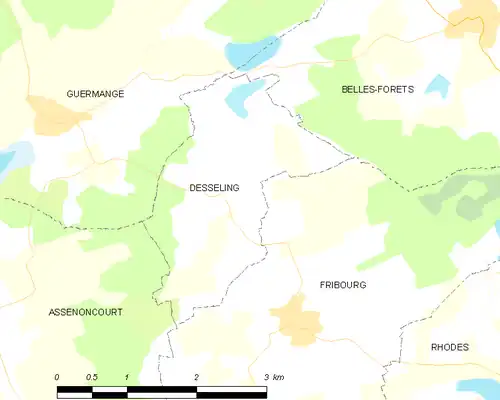 Detailkaart van de gemeente