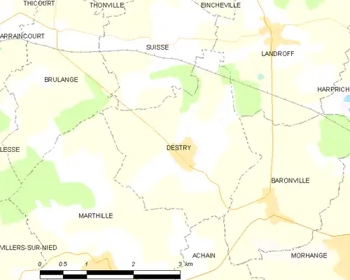 Detailkaart van de gemeente