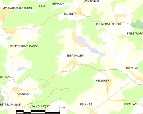 Detailkaart van de gemeente