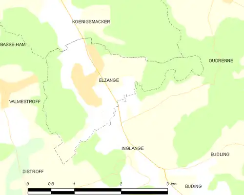 Detailkaart van de gemeente