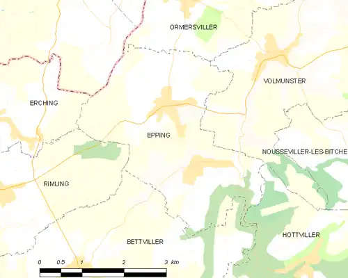 Detailkaart van de gemeente