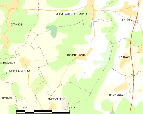 Detailkaart van de gemeente