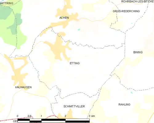 Detailkaart van de gemeente