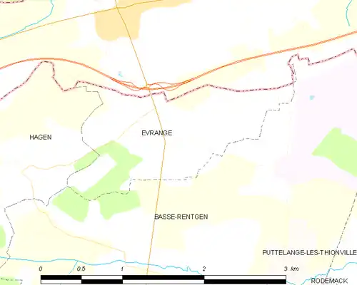Detailkaart van de gemeente